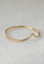 Dainty Gold Filled V Ring - Antonia Y. Jewelry