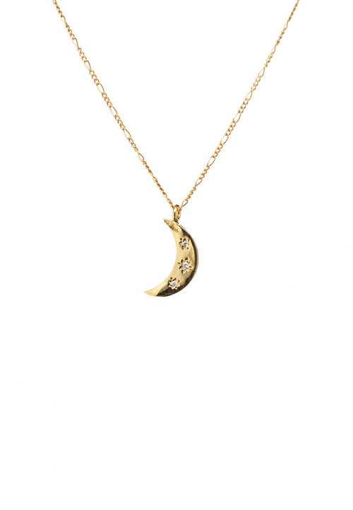 Amaris Gold Moon Necklace - Antonia Y. Jewelry