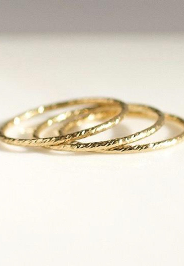 Dainty Gold Filled Rope Ring - Antonia Y. Jewelry