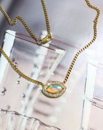 Isha Evil Eye Necklace in 18K Gold