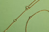 14K Gold Gemstone Station Necklace