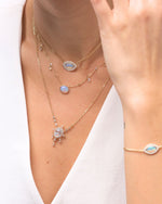 Nina Opal Shaker Necklace in 14K Gold