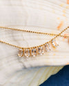 Darling White Topaz Necklace in 14K Gold