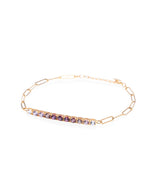 Aurora Pink Sapphire Bracelet in 14K Gold