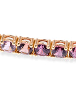 Aurora Pink Sapphire Bracelet in 14K Gold