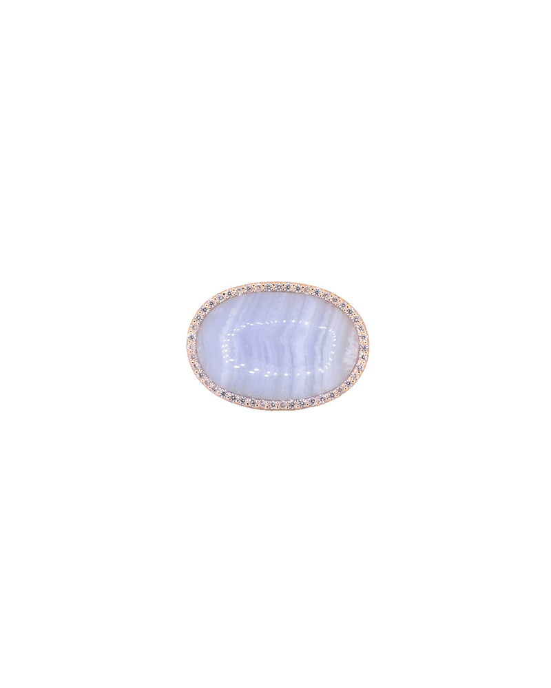 Blue Lace Agate Ring - Antonia Y. Jewelry