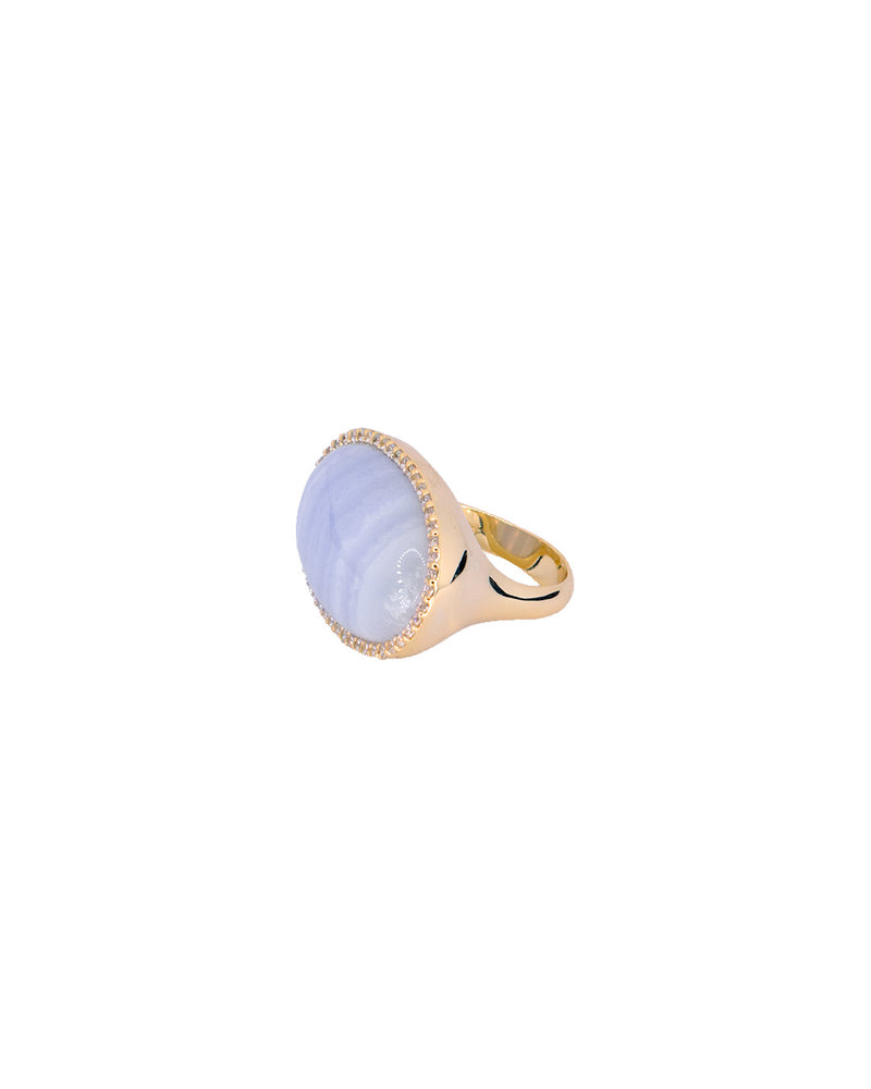Blue Lace Agate Ring - Antonia Y. Jewelry