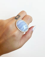 Blue Lace Agate Ring - Antonia Y. Jewelry
