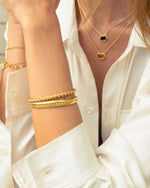 Gold Cuff Braided Bangle