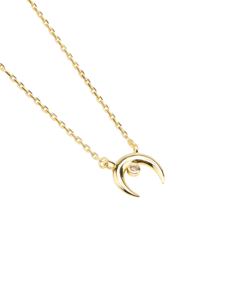 Luna Crescent Moon Dainty Necklace