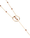 Halo Lariat Necklace in 14K Gold
