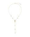 Halo Lariat Necklace in 14K Gold