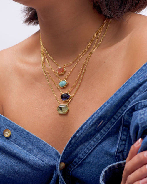 Hexa Gemstone Necklace