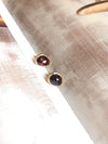 14K Garnet Stud Earrings