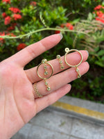 Two-Way Gemstone Hoop Earrings