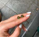 14K Peridot Stud Earrings