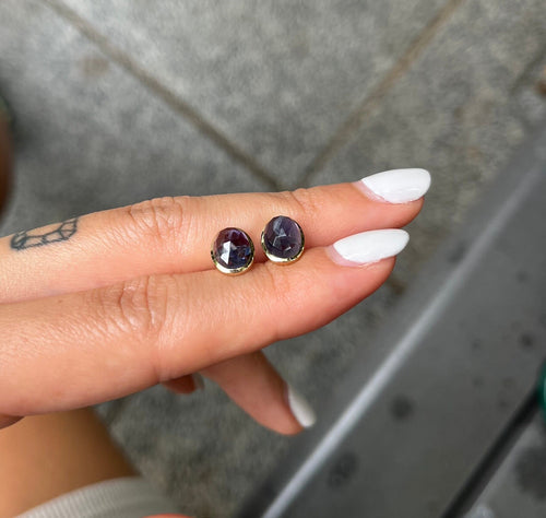 14k Iolite Stud Earrings