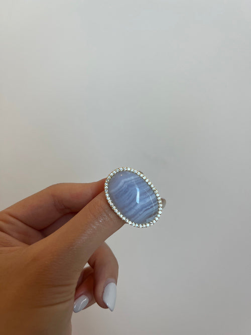 Blue Lace Agate Ring