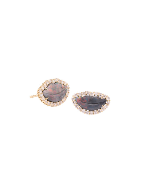 Kiss Opal Lips Stud in 14K Gold