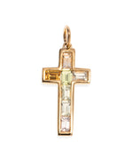 Liora Yellow Sapphire Cross in 9K Gold