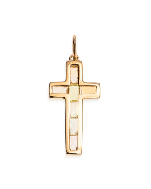 Liora Yellow Sapphire Cross in 9K Gold