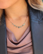 Livia Salt & Pepper Diamond Paperclip Necklace in 14K Gold