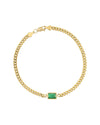 Lux Natural Emerald Bracelet in 18K Gold