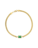 Lux Natural Emerald Bracelet in 18K Gold