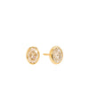 Oval Moissanite Earring Studs in 14K Gold
