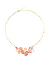 Pink Gemstone Cluster Necklace