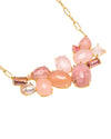 Pink Gemstone Cluster Necklace