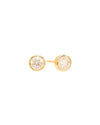 Round Moissanite Earring Studs in 14K Gold