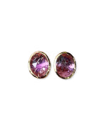 Gemma Amethyst Studs in 14K Gold