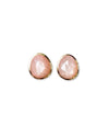 Gemma Peach Moonstone Studs in 14K Gold