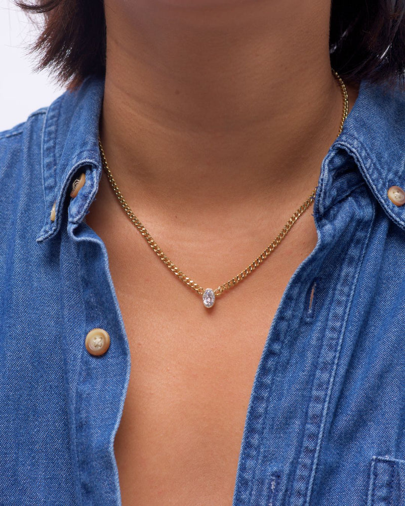 Tahlia Moissanite Chain Necklace