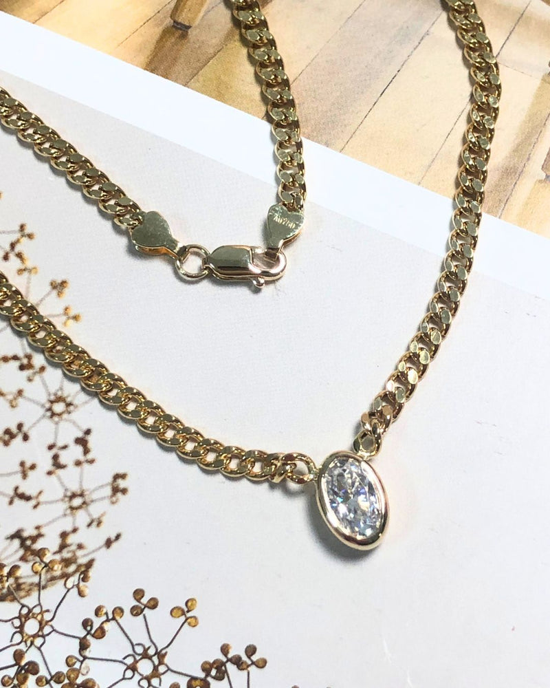 Tahlia Moissanite Chain Necklace