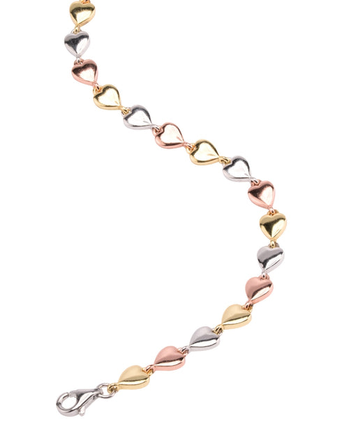 Trinity 3-tone Heart Bracelet