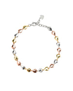 Trinity 3-tone Heart Bracelet