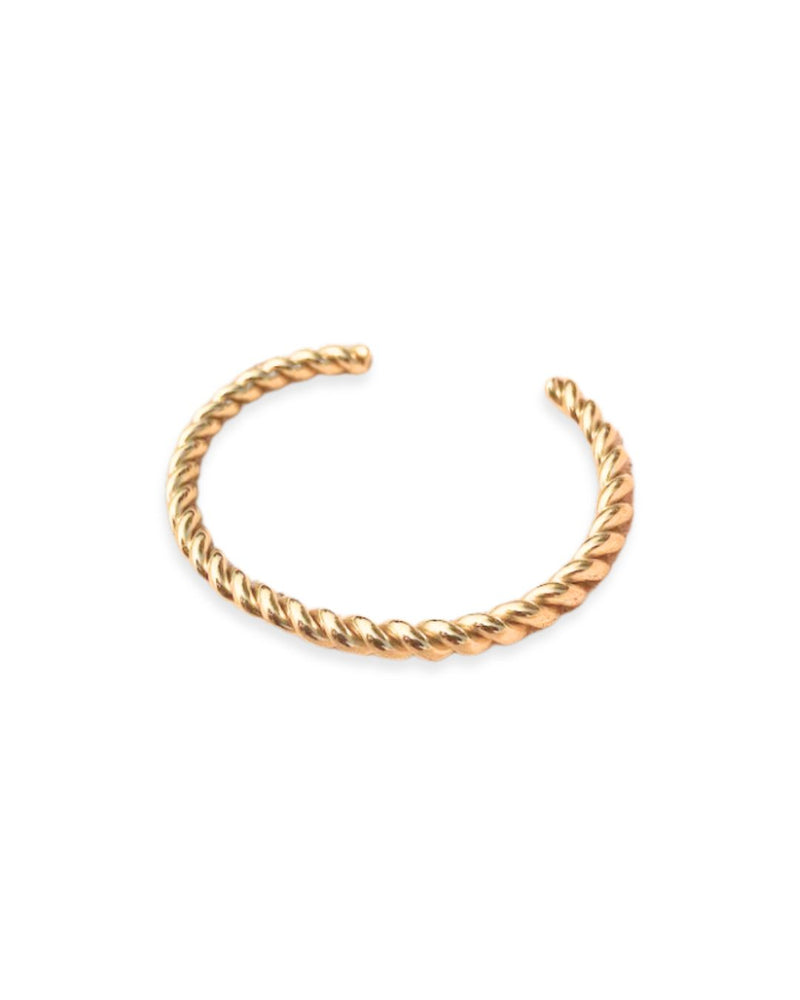 Minimalist Gold Twist Bangle