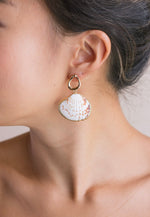 Maya Seashells Gold Studs - Antonia Y. Jewelry