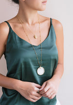 Corlie Matte Gold Shell Necklace - Antonia Y. Jewelry