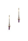 Amethyst Large Gold Filled Hoops - Antonia Y. Jewelry