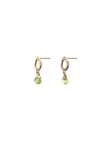 Raw Green Peridot Gold Studs - Antonia Y. Jewelry