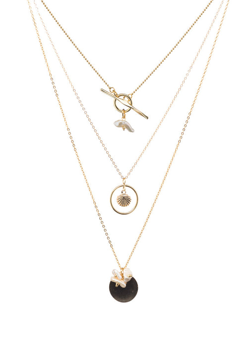 Adira T-bar Mini Pearl Necklace - Antonia Y. Jewelry