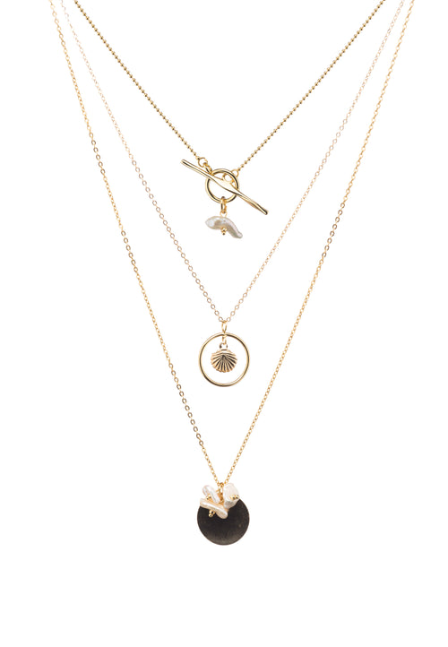 Shelley Gold Halo Necklace - Antonia Y. Jewelry