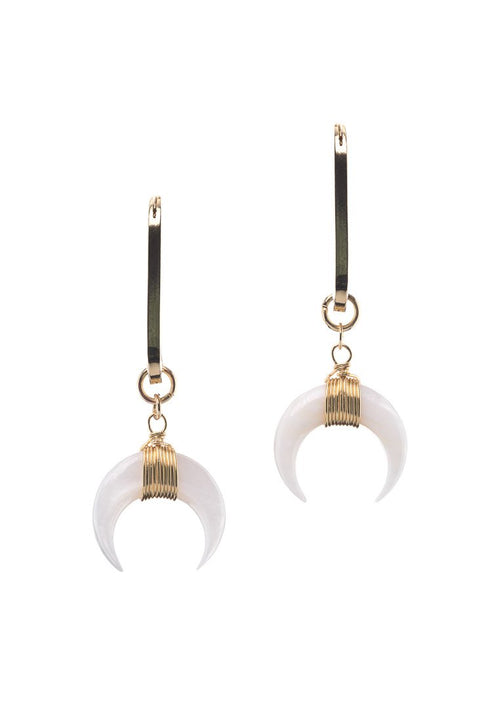 Stella Crescent Hoops - Antonia Y. Jewelry