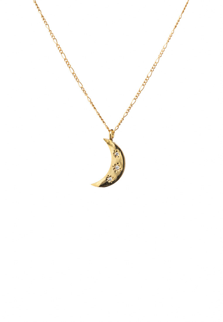 Amaris Gold Moon Necklace - Antonia Y. Jewelry