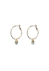 Antonia Y. Jewelry Aquamarine Large Gold Filled Hoops